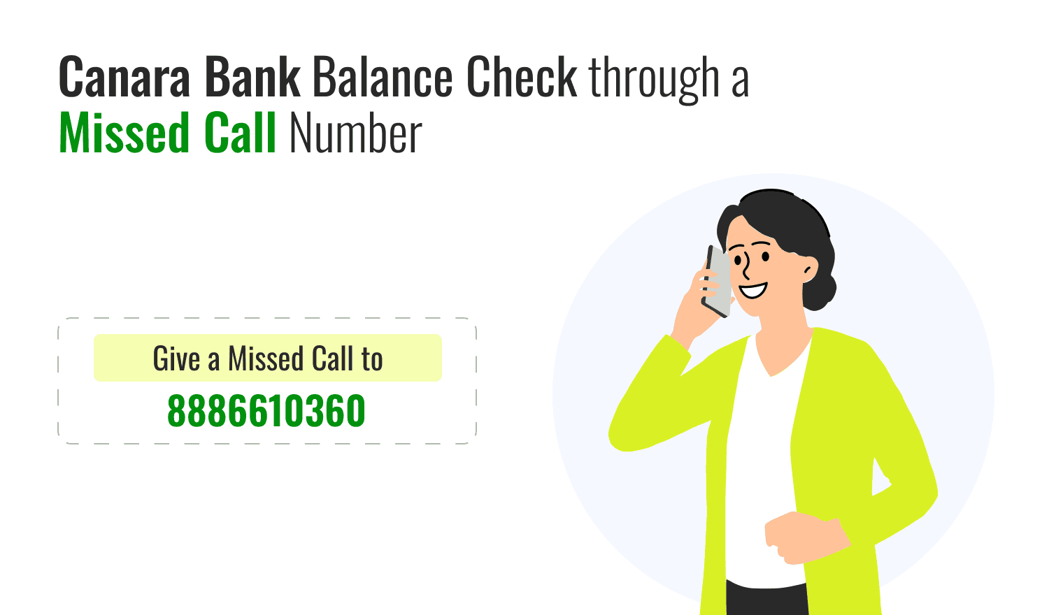 Canara Bank Balance through a Missed Call Number